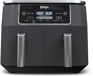 511uXaPLlL._AC_SY300_SX300_ Ninja DZ201 Foodi 8 Quart Air Fryer review DualZone technology explained