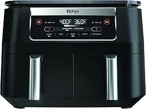 61rCraN6eSL.__AC_SX300_SY300_QL70_FMwebp_ Ninja DZ090 Dual-Zone Air Fryer Review Versatile 6-Quart Kitchen Appliance